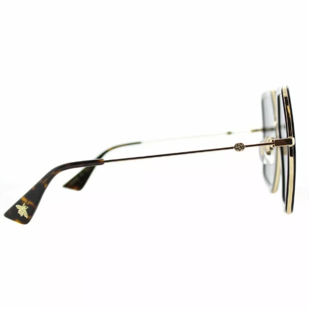 SOLD❌GUCCI WOMEN SQUARE OVERSIZE BLACK SUNGLASSES - Picture 6 of 10